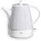 Lacor BOUILLOIRE ELECTR. CERAMIQUE 1 L Bollitore Acqua Ceramica Bianco/Blu, 26 cm, Acciaio Inossidabile, 26CM