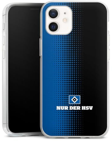 Silikon Hülle kompatibel mit Apple iPhone 12 Case transparent Handyhülle HSV Logo Offizielles Lizenzprodukt