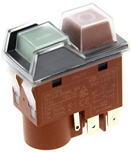 Interrupteur marche-arrêt JB03-14/2-2 compatible avec des Broyeur de végétaux FAR TOOLS, GARDEBRUK, GARDEO, HYUNDAI, MAC ALLISTER, RIBIMEX, RYOBI, ZIPPER