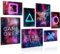 Novart Wandbilder Spielkonsole - KOMPLETT AUFHÄNGFERTIG - Gamer Kinderzimmer Junge Teenager- 7 Moderne Mood-Bilder - N021471a
