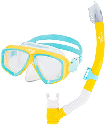 Speedo Unisex-Child Swim Snorkel Dive Mask Anti-Fog with Nose Cover Adventure Series