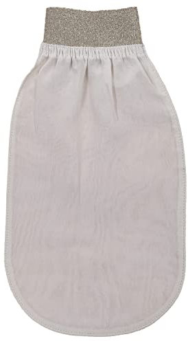 Feel Fine Türkischer Peelinghandschuh – 100% Natürliche Pflanzenseide Hammam Kese für Männer & Frauen | Handgefertigter Vegan Peeling-Schrubber für Dusche, Bad & Sauna (Weiß & Gold)