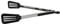 Fackelmann Multi-Purpose Kitchen Tongs PBT Length 30cm, Heat Resistant to 220C, Non-Stick Cookware Safe, Locking Mechanism, Dishwasher Safe, Silver & Black