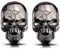 Cosysparks 3D Aufkleber Auto Totenkopf, 2 Stück Metall Totenkopf Aufkleber Totenkopf Aufkleber Auto Metall Autoaufkleber Metallica Autoaufkleber Totenkopf für Motorräder, Autos, Helme(Schwarz)
