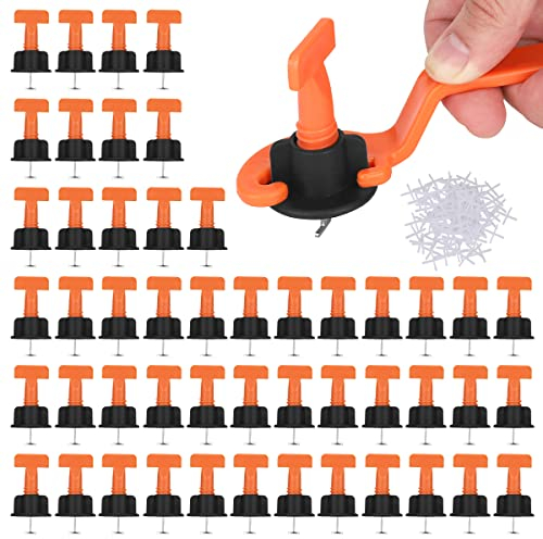 Fliesen Nivelliersystem Kit (100+50+1) Stücke Wiederverwendbare Fliesenausgleicher Abstandhalter, Bau Von Wänden Böden, Wedge Handwerkzeug Entkopplungsmatte für Fliesen Entkopplungsmatte Fliesen
