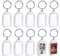 Schlüsselanhänger mit Foto, 10 pcs Acryl Foto Schlüsselanhänger Personalisiert Blanko Foto Schlüsselbund Bilderrahmen,für Familienfreunde Paare Bastelgeschenk Lichtbild