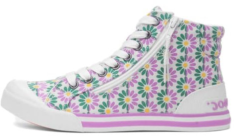 Rocket Dog Women's Jazzin HI Sneaker, White, 5 UK