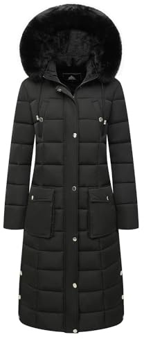 MOERDENG Women's Waterproof Long Winter Down Coats Warm Puffer Jacket Parka