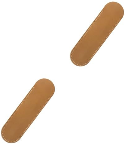 EXCEART 2 Stück Handgenähte Stifttasche Elegante Muschel-bleistifttasche Für Füllfederhalter Kugelschreiber Kamel