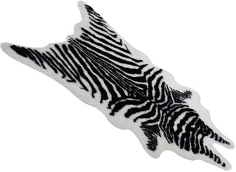 TOPBATHY Bodenmatte Mit Zebramuster Teppich Mit Zebra-Print Fußbodenteppich Unregelmäßiger Teppich Fußabtreter Teppich Für Zuhause Bettbodenkissen Polyacrylnitrilfaser Haushalt Eingangstür
