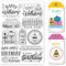 GLOBLELAND Transparente Stempel „Happy Birthday“ Für DIY Scrapbooking, Geburtstagswünsche, Grüße, Silikon Stempelsiegel, Transparente Stempel Für Karten, Fotoalbum, Tagebuch, 8.27×5.83Zoll