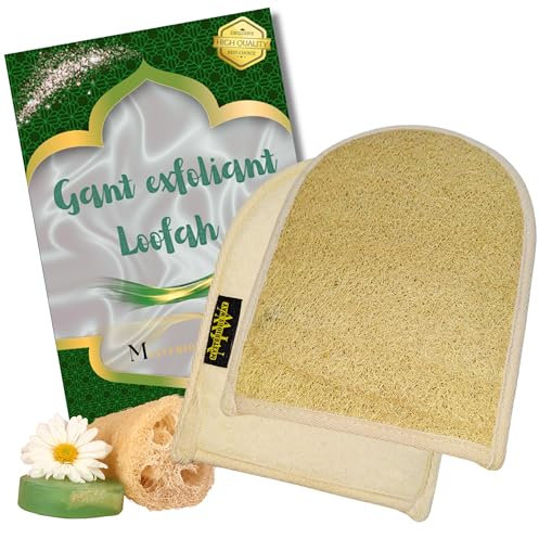 Kessa de crin exfoliant en loofah Gommage corps naturel Accessoires pour le Bain corps visage et dos