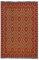 green looop Indischer Kelim Teppich Handgewebte Raffinesse für das Wohnzimmer oder Schlafzimmer - Clare (160 x 230 cm, rost rot)