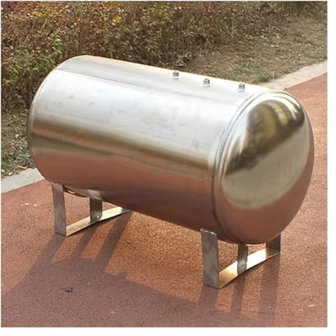 Vaso de expansión Tanque de presión horizontal de acero inoxidable/tanques de presión de agua para sistema de agua/bomba de pozo, kit de contenedores de vejiga de almacenamiento presurizado de agua (