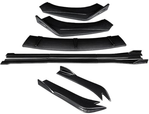 Auto Seitenrock Splitter Für Peugeot 308 2012-2019 Auto Front Stoßstange Splitter Lip Body Kit Spoiler Seite Röcke Extensions Hinten Wrap Winkel Canard Flügel Seitenschweller Spoiler (Farbe : Carbon