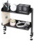 DAPOTUGI Clamp On Desk Organizer Shelf,15.75 Desk Extension Shelf,2-Tier Shelving Unit with Adjustable Metal Storage Tray,Desk Extender Side Table,for Desktop Accessories,Gaming Devices (Black)