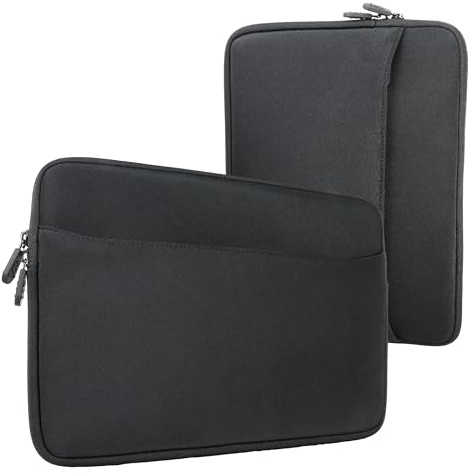 honju Darkroom Laptop Tasche 12-13 Zoll - Neopren Sleeve & Notebook Hülle | Schutzhülle mit Mikrofaser-Innenfutter und großer Außentasche für Zubehör wie Maus und Ladekabel. Ideal für Uni und Büro.