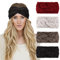 DRESHOW 4 Stück Damen Gestrickt Stirnband Winter Strick Breite Kopfband Elastische Haarband Stirnband Häkelarbeit Ohr Wärmer Damen