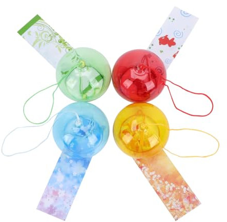 HANABASS 16pièces Cloches à Vent Japonaises Colorées De Éoliens Verre pour Décoration De Balcon Pendentifs Créatifs pour Intérieur Et Extérieur Parfait pour Événements Et Fêtes