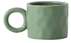 HJUGHPN Mugs Mug, Big Ear Ceramic Cup, Office Coffee Cup, Niche Design, Creative Splash Cup, Couple Cup