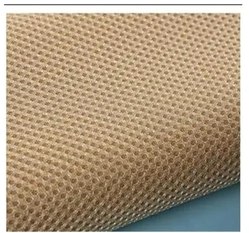 Tissu Acoustique,Toile pour Enceinte Tissus en maille for haut-parleurs, for boîte de son stéréo, épais et respirant, largeur 155cm, 185g/M2, épaisseur 2mm(Beige,50CMX150CM_180 GSM)