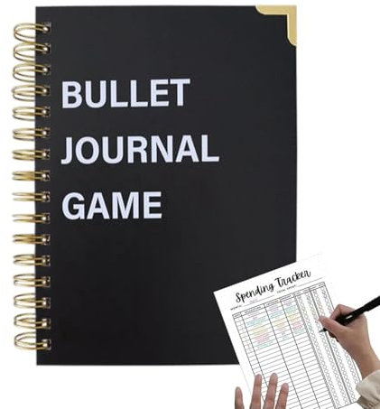 Bullet Journals Game, Bullet-Journal Dotted Journal Notebook pre-confezionato, Bullet Journaling Game Notebook, Yearly Finance Spending Tracker Notebook, per pianificatori, risparmi,finanza e progetti