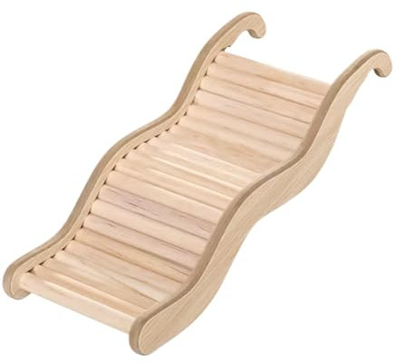 Hamster ZubehöR Hamster-Klettertreppe, 21 X 8,5 cm, Meerschweinchen Zubehoer WellenföRmig, Hamsterspielzeug Und RattenkäFig-ZubehöR FüR Kleintiere, Aus Ausgesuchtem Originalholz