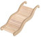 Hamster ZubehöR Hamster-Klettertreppe, Meerschweinchen Zubehoer WellenföRmig, Hamsterspielzeug Und RattenkäFig-ZubehöR FüR Kleintiere, Aus Ausgesuchtem Originalholz, 21 X 8,5 cm
