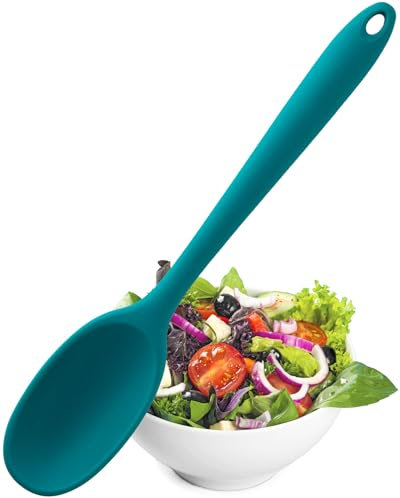 Taylors Eye Witness Large Silicone Lagoon Blue Stirring Spoon - Dishwasher Safe. Perfect For Non-Stick Pans. Hygienic Alternative To Wood. Odour, Stain & Heat Resistant (260°C/500°F) 5 Year Guarantee.