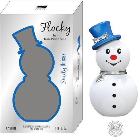 Jean-Pierre Sand - Flocky Smily - Eau de Parfum, 30ml - Parfum für Frauen und Männer im Sammlerflakon, ideal als Geschenk - im Schneemann-Flakon (Smily)