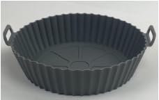 Fentic Airfryer Silikonkorb - Rund - 2 Stück - Silikonkorb für Heißluftfritteuse - Geeignet für Philips, COSORI, Ninja, Tefal, Princess - Wiederverwendbarer Korb