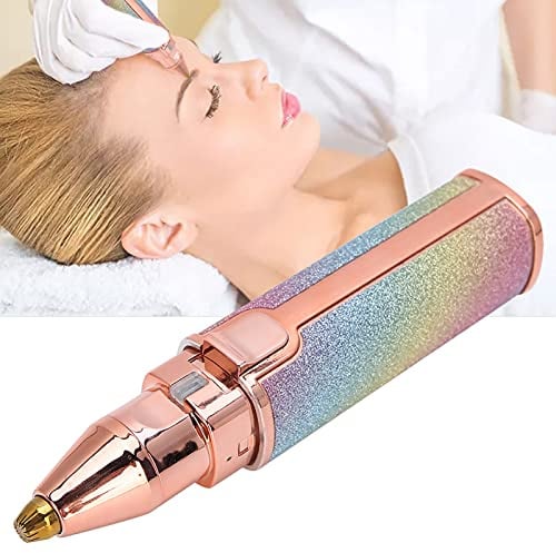 Elektrischer USB-Haartrimmer für Damen, Körper und Gesicht mit Licht, | Zwei abnehmbare Köpfe, ABS-Gehäuse, 600-mAh-NiMH-Akku, leicht auszuspülen, schlankes Design in Lippenstiftgröße für die