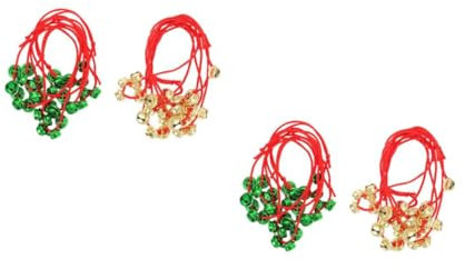 TOPBATHY 2 Sätze Weihnachtsarmband Glocken Armbänder Glockenarmbänder Für Für Kinderglocken Performance Prop Bell Zarte Kinder Metall 12 Stück * 2