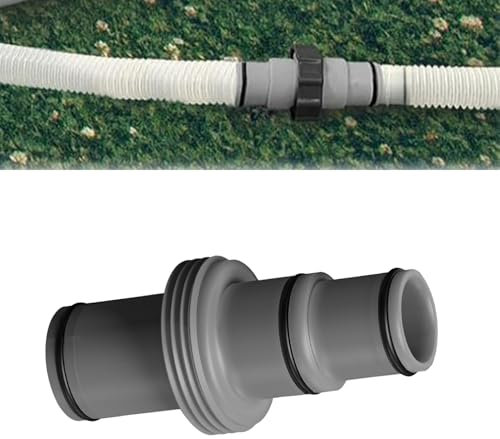 Hekasvm Raccord de tuyau de filtre à sable universel 38 mm/32 mm, adaptateur pour pompes de filtration, connecteur pour Intex Bestway Coleman, gris