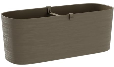 TERAPLAST Pflanztopf Paros rechteckig 50 x 18 cm Taupe