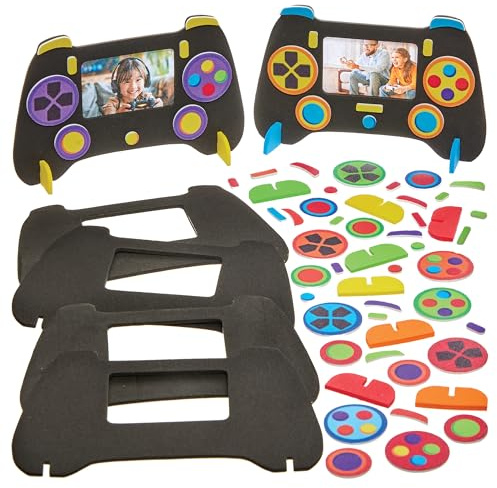 Baker Ross FN490 Game Controller Mix & Match Photo Frame Kits - Pack of 6, Arts and Crafts Kits for Kids