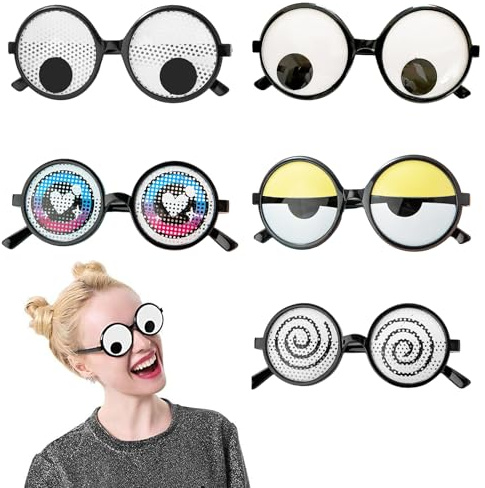 deegbbyi 5 Stück Lustige Brille Party Brille Foto Requisiten Halloween | Lustige Partybrillen Gespenstische Brillen Coole Lustige Party Brillen Perfekt für Jungen und Mädchen Cosplay Kostümpartys
