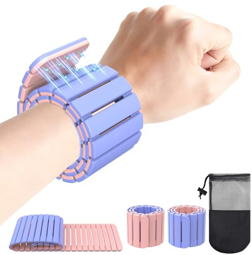 Gewichte für Beine und Arme 2er-Set (je 0,45 kg) Magnetische Ankle Weights Tragbares Silikon Gewichtsmanschetten Fuß Handgelenk Hewichte Knöchelgewichte für Yoga, Pilates, Schwimmen, Walking