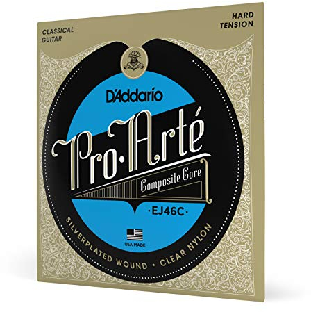 D'Addario Cuerdas Guitarra Española | Cuerdas de Guitarra Española | Cuerdas para Guitarra Española | EJ46C Juego de Cuerdas, Transparente