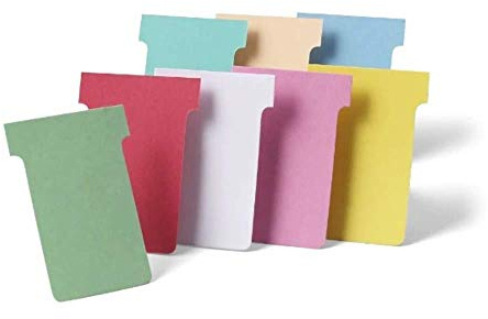 Nobo,490995,Kartentafel AA8Zubehör T-Karten,Index 3, 100Stück, blau