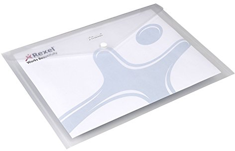 Rexel Dokumententasche ICE aus PP für A4 quer, 5 Stück, klar
