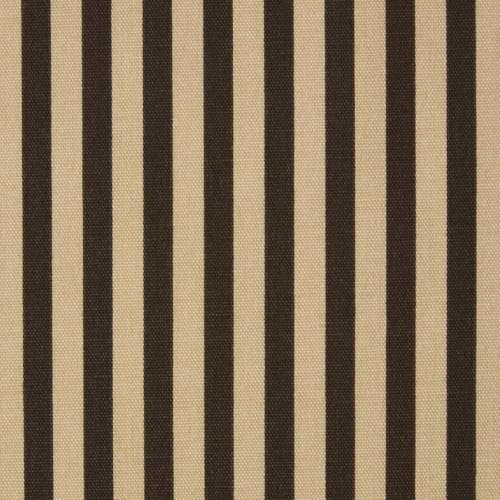 HOMESCAPES Braun-Beige gestreifter Baumwollstoff Meterware 150 cm breit, Streifen-Stoff zum Nähen, Dekostoff gestreift, Oeko-Tex Stoff 100% Baumwolle, Vorhangstoff braun beige