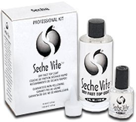Seche Vite - Top Coat Set - .5 oz & 4 oz. Refill by Seche BEAUTY (English Manual)
