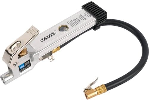 Draper 36633 Air Line Inflator with Open Ended Clip on Connector,Blue