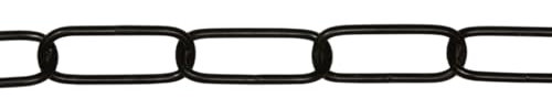 Corderie Italiane 006007333 Catena Genovese, Filo Tondo, Nera, 2.8 x 35 x 10 mm, 1.5 m