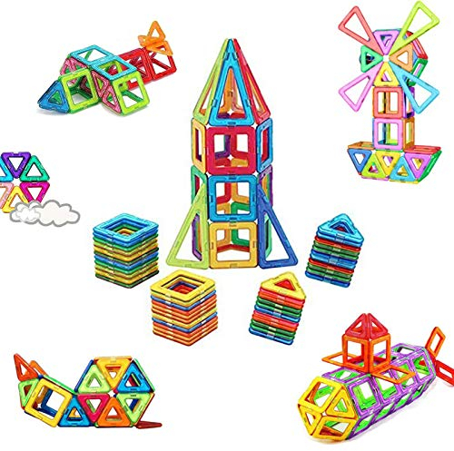 McDou Magnetische Bausteine, Mini Magnetische Bauklötze,Magnetische Konstruktionsbausteine,Tolles Geschenk Magnetspielzeug Lernspielzeug für Baby,Kleinkinder ab 3 Jahre (80PCS)