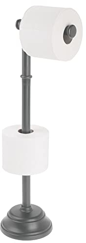 mDesign Porte-Rouleau de Papier Toilette Classique Autonome pour 3 Rouleaux – Porte-Papier Toilette Compact pour salles de Bains et Toilettes – Porte-Rouleau de Papier Toilette Moderne également pour