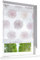 Raffrollo mit Kreis-Motiven Druck Design Rollos Voile Transparent Vorhang (BxH 100x140cm, Violett mit U-Haken)