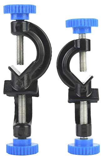 Clamp Holder Set, Aluminum Alloy Cross Head, 2 Sizes | stand accessory, coated alloy body, fits support rods, 2-piece set, home and laboratory use