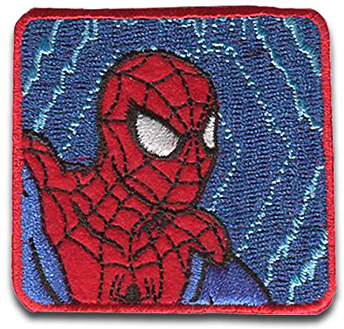 Marvel © Spiderman Comic Head Square - Patches/Iron on/Iron On/Appliques/Iron on/Applique/Patches/Patches